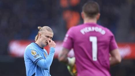 Erling Haaland scheiterte per Elfmeter an Jordan Pickford