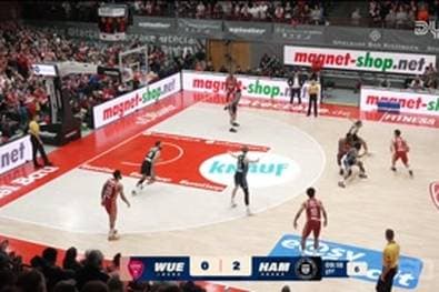 Spiel Highlights zu Fitness First Würzburg Baskets - Veolia Towers Hamburg