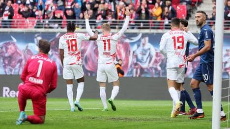 Christopher Nkunku und Timo Werner trafen für RB Leipzig doppelt