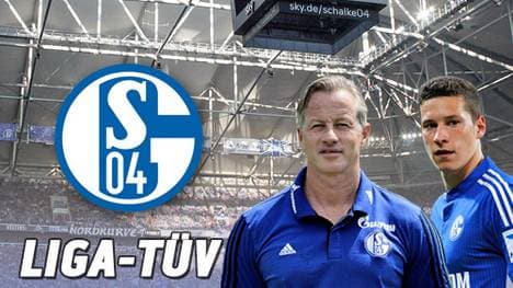 Jens Keller (l.) erwartet in dieser Saison von Julian Draxler eine Leistungssteigerung