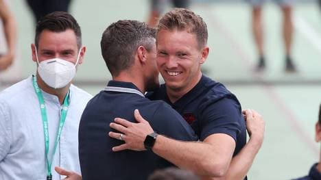 Arbeiteten bei RB Leipzig zusammen: Robert Klauß (l.) und Julian Nagelsmann (r.)