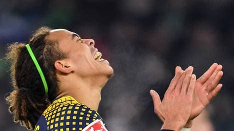 Leipzigs Stürmer Yussuf Poulsen konnte in Wolfsburg kein Tor erzielen