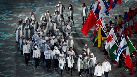 Russische Athleten bei den Olympischen Winterspielen