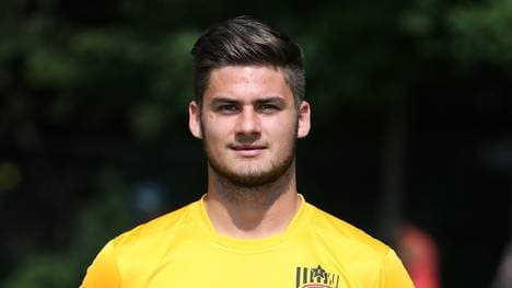 Dominic Baumann im Trikot von Dynamo Dresden