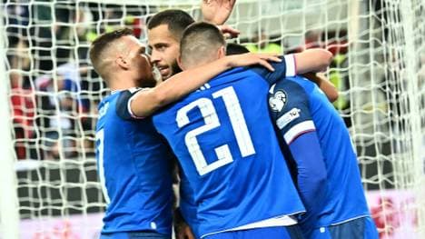 Jubel nach dem 2:0 durch Ivan Schranz 