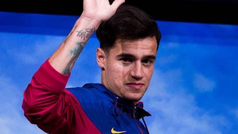 Philippe Coutinho bei seiner Vorstellung beim FC Barcelona