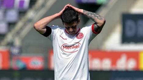 18-04-2021 pmk NE126362 Fussball Herren 2.Bundesliga Saison 2020 2021 Stadion Bremer Bruecke Osnabrueck VfL Osnabrueck- Fortuna Duesseldorf Corona-Spieltag Dawid KOWNACKI (09) Duesseldorf