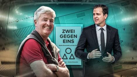 Bernhard Peters (l.) widmet sich in "Zwei gegen Eins" der Taktik im Fußball