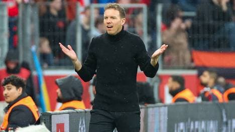 Julian Nagelsmann bei der 1:2-Niederlage in Leverkusen