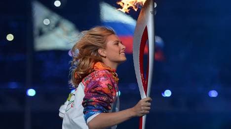Maria Scharapowa gehört 2014 zu den Fackelträgerinnen bei der Eröffnungsfeier der Winterspiele