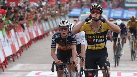Remco Evenepoel (l.) und Primoz Roglic (r.) könnten in der kommenden Saison in einem Team fahren - aber nicht bei Jumbo-Visma