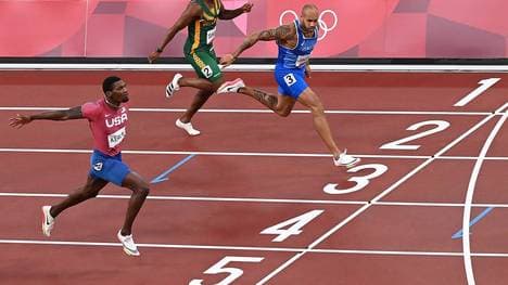 Marcell Jacobs gewann den olympischen 100m-Sprint von Tokio vor Fred Kerley