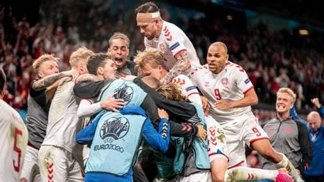Dänemarks Jubel kannte nach dem Achtelfinaleinzug keine Grenzen mehr