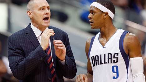 Rick Carlisle und Rajon Rondo von den Dallas Mavericks