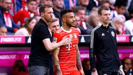 Corentin Tolisso (Mitte) spielte fünf Jahre für den FC Bayern München