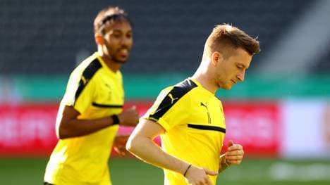 Marco Reus (r.) und Pierre-Emerick Aubameyang trainieren am Mittwoch gemeinsam beim BVB