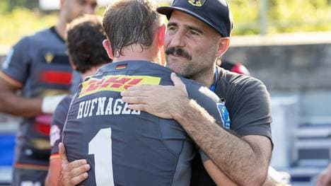Bundestrainer Pablo Feijóo mit Felix Hufnagel
