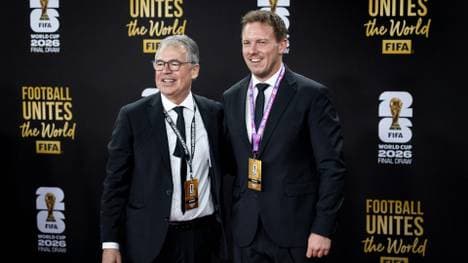 Bundestrainer Nagelsmann (r.) mit Geschäftsführer Rettig