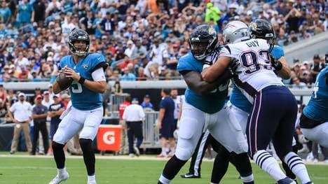 Blake Bortles (l.) führte sein Team gegen die Patriots zum Sieg