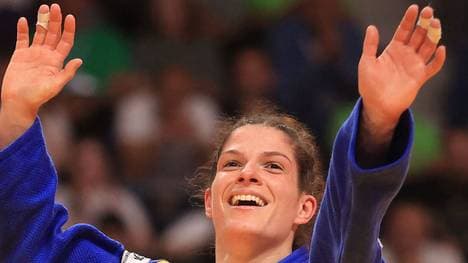 Die strahlende Siegerin: Judokämpferin Seija Ballhaus