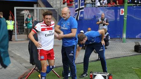 HSV-Stürmer Nicolai Müller hat sich am ersten Spieltag einen Kreuzbandriss zugezogen