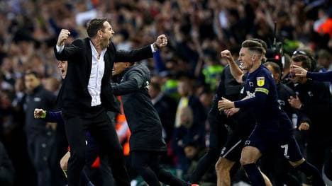 Frank Lampard feiert den Triumph mit Derby County bei Leeds United