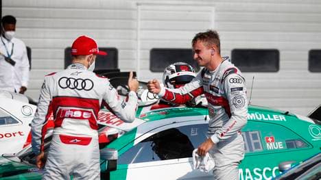 René Rast (l.) und Nico Müller sind die beiden prägenden Figuren der DTM-Saison 2020