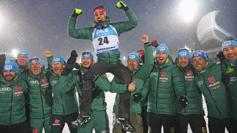 Arnd Peiffer darf sich über die Goldmedaille im Einzel freuen