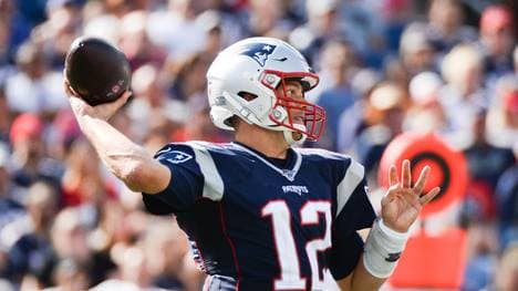 FOXBOROUGH, MA - SEPTEMBER 22: Tom Brady #12 of the New England Patriots throws the ball in the third quarter against the New York Jets at Gillette Stadium on September 22, 2019 in Foxborough, Massachusetts. (Photo by Kathryn Riley/Getty Images)