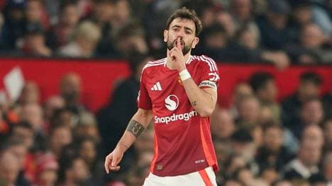 Bruno Fernandes trägt das Trikot von Manchester United