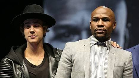 Starauflauf in Los Angeles: Floyd Mayweather Jr. und sein Kumpel Justin Bieber.