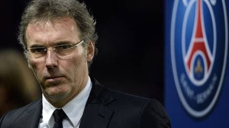 Laurent Blanc mit dem PSG-Logo