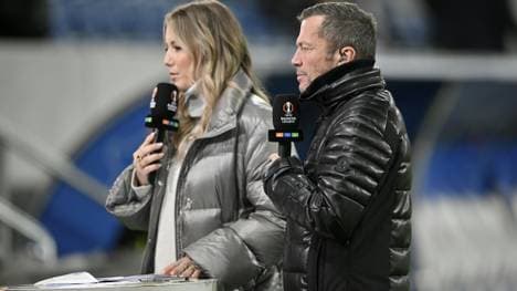 RTL-Moderatorin Laura Papendick mit Lothar Matthäus