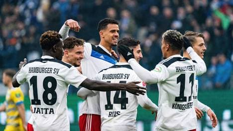 Der HSV siegte zum Rückrundenauftakt gegen Eintracht Braunschweig