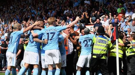 Nach dem späten Siegtor brachen bei Manchester City alle Dämme