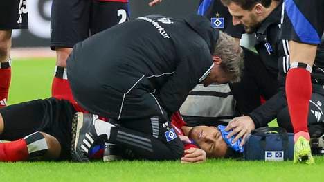 Davie Selke musste nach einem Zusammenprall ausgewechselt werden