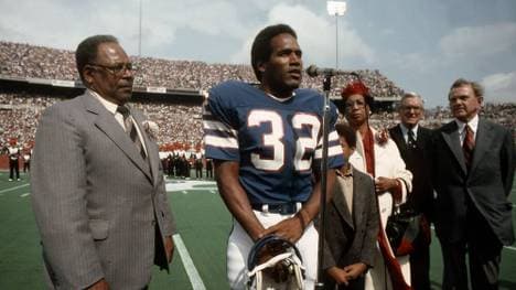 O.J. Simpson bei seinem großen Abschied bei den Buffalo Bills