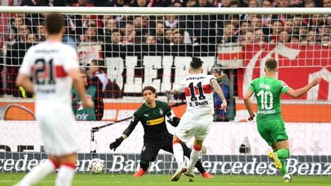 Anastasios Donis erzielte die Führung für den VfB Stuttgart gegen Borussia Mönchengladbach