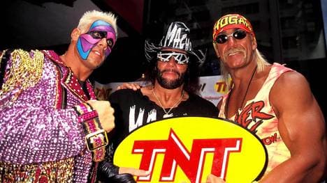 Sting, Randy Savage und Hulk Hogan - drei WCW-Topstars der Neunziger