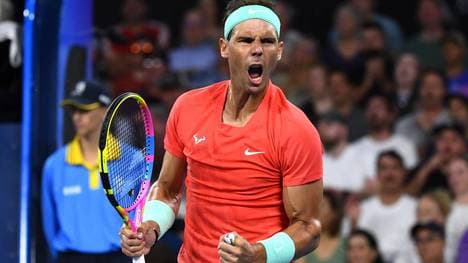 Rafael Nadal feuerte sich während der Partie wie zu besten Zeiten an