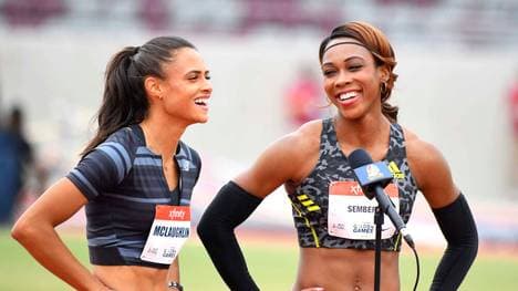 Sydney McLaughlin (l.) hat einen neuen Weltrekord aufgestellt