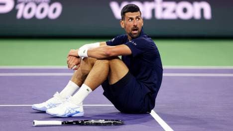 Novak Djokovic bei seiner Niederlage in Indian Wells