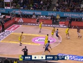Die BBL-Highlights der Basketball-Partie ALBA BERLIN - ROSTOCK SEAWOLVES im Video.