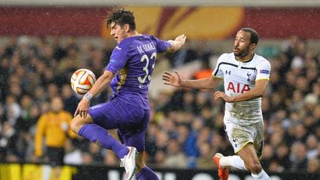 Mario Gomez (l.) im Hinspiel gegen Tottenham Hotspur