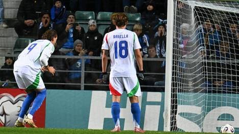 Mateo Retegui sorgte mit seinem Anlauf für einige Lacher