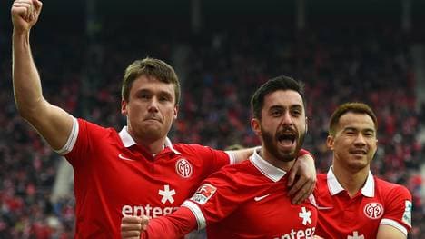 Die Spieler vom 1. FSV Mainz 05 jubeln