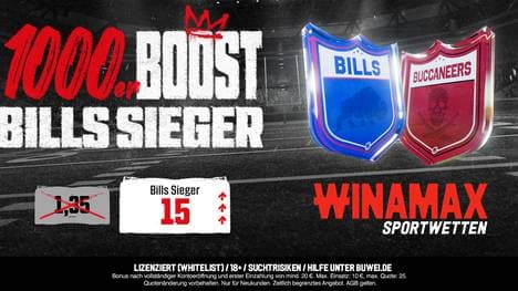 NFL Quotenboost bei Winamax: Bills vs. Buccaneers Bills