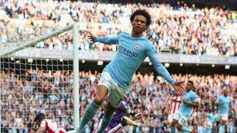 Leroy Sane trug sich gegen Stoke City in die Torschützenliste ein
