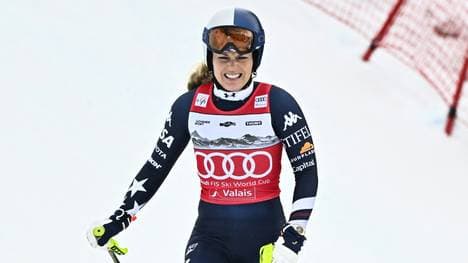 Lindsey Vonn nach ihrem Sturz in Crans Montana
