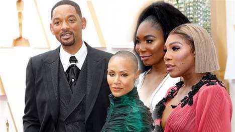 Will Smith (l.) sorgte bei der Oscar-Verleihung für einen Eklat - der auch Venus und Serena Williams (r.) betraf